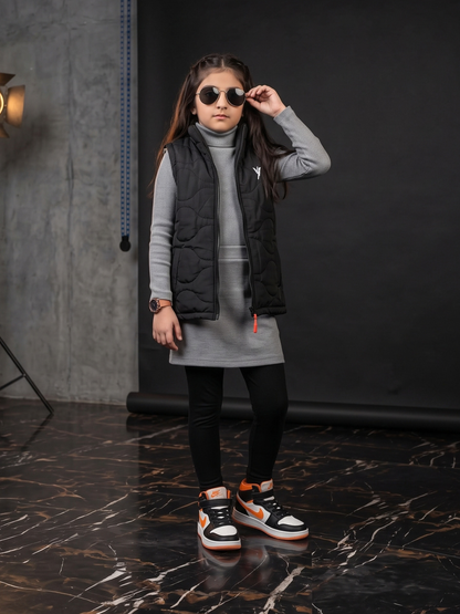 Sleeveless Hooded Puffer For Boys & Girls VJ92-A
