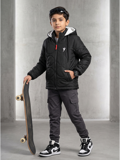 Full Sleeves Hooded Puffer Jacket Boys & Girls VJ93-B