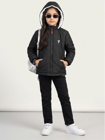 Full Sleeves Hooded Puffer Jacket Boys & Girls VJ93-B