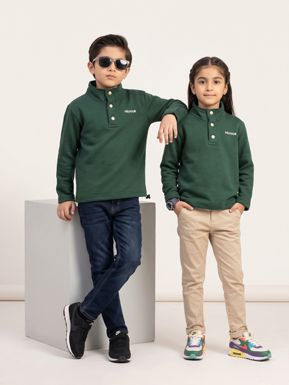 Fleece Shirt Jacket For Boys & Girls VWT77-A