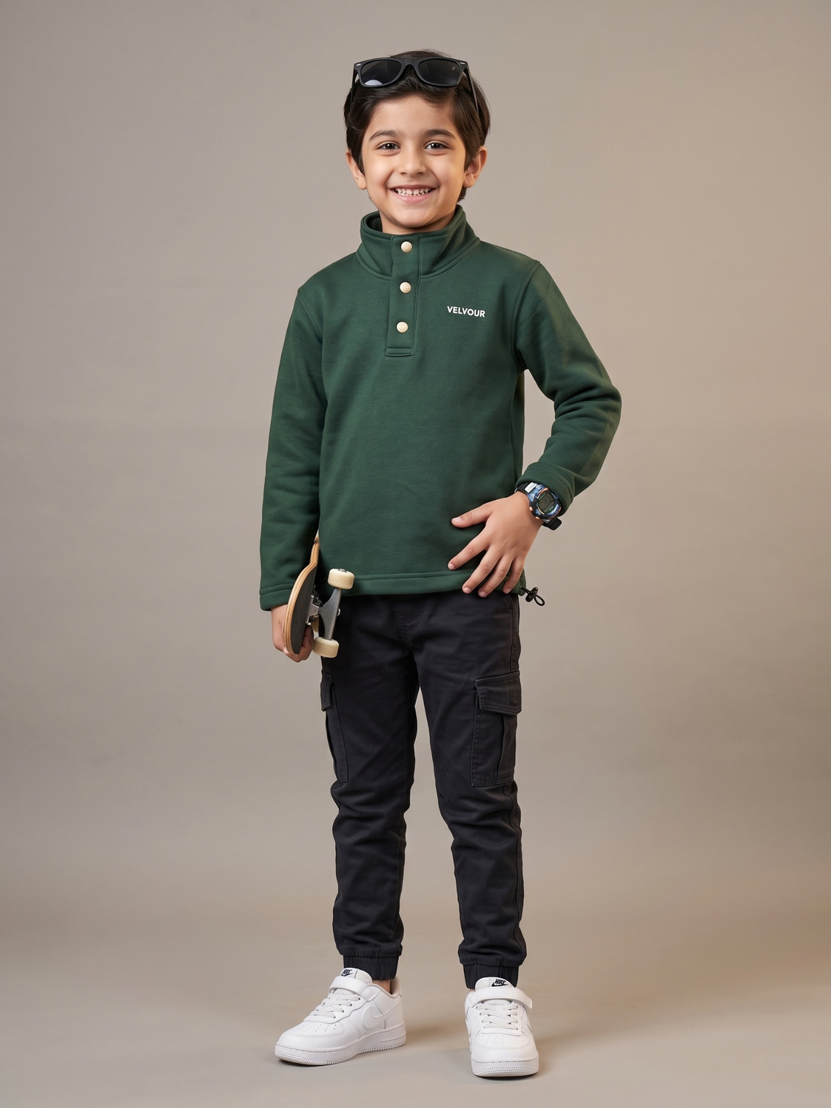 Fleece Shirt Jacket For Boys & Girls VWT77-A