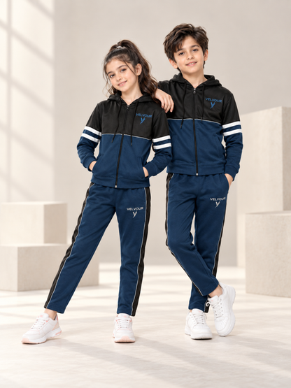 Hooded Tracksuit For Boys & Girls, Poly Athletic Fleece #VWT08-F