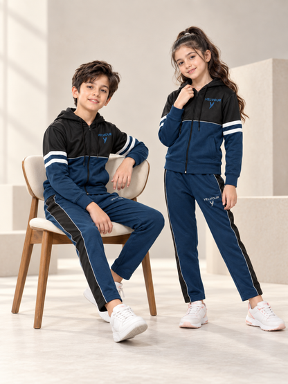 Hooded Tracksuit For Boys & Girls, Poly Athletic Fleece #VWT08-F
