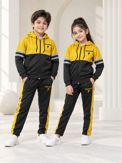 Hooded Tracksuit For Boys & Girls, Poly Athletic Fleece #VWT08-B