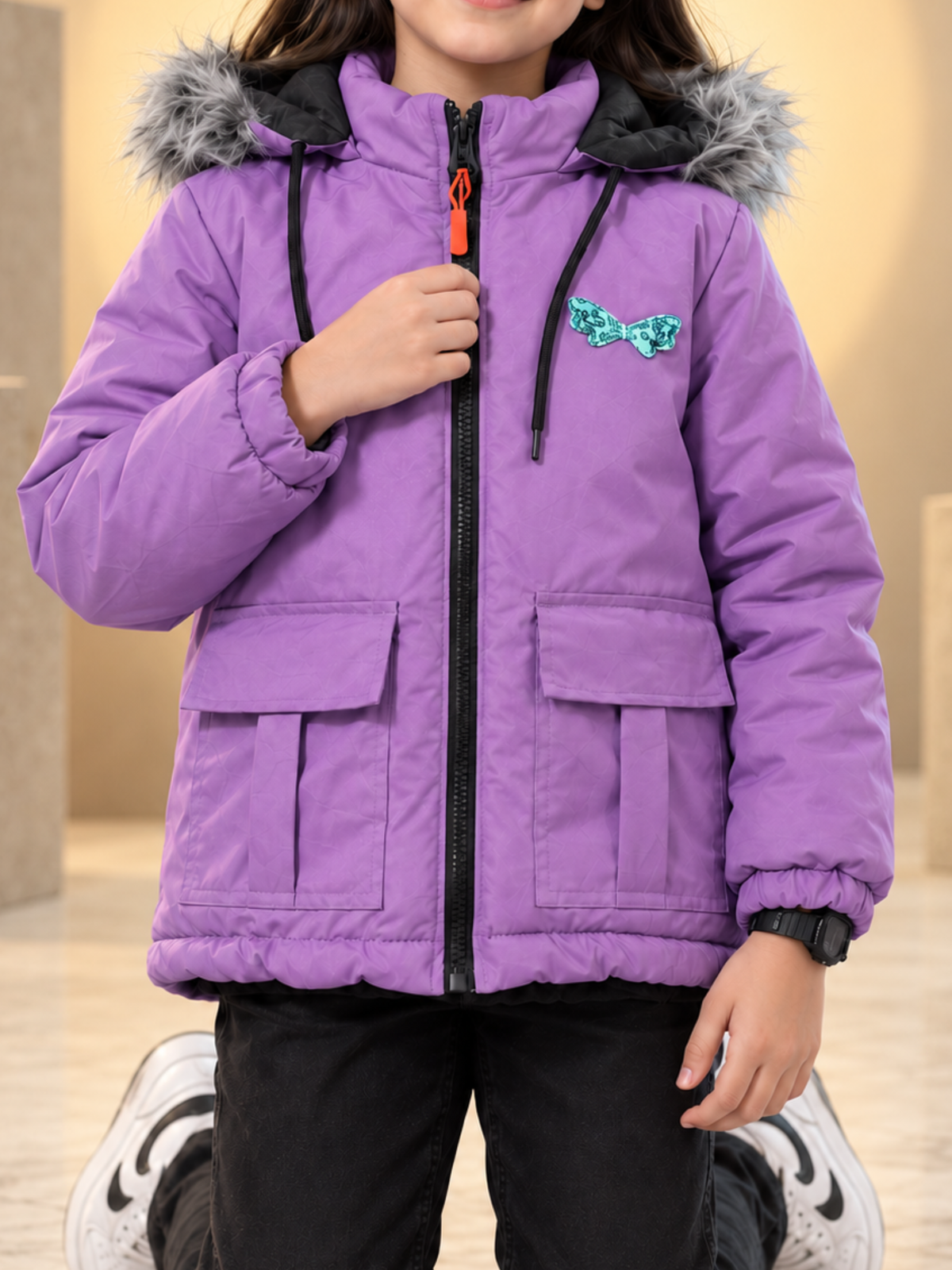 Full Sleeves Puffer Jacket Boys & Girls VJ90-B