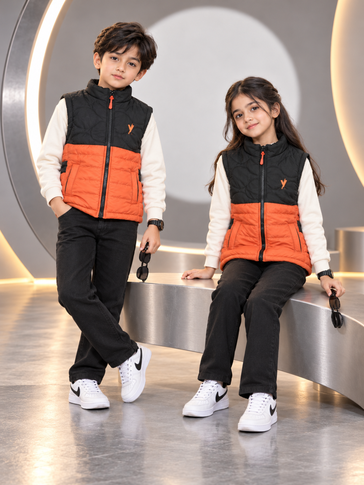 Sleeveless Puffer Jacket Boys & Girls VJ97-A