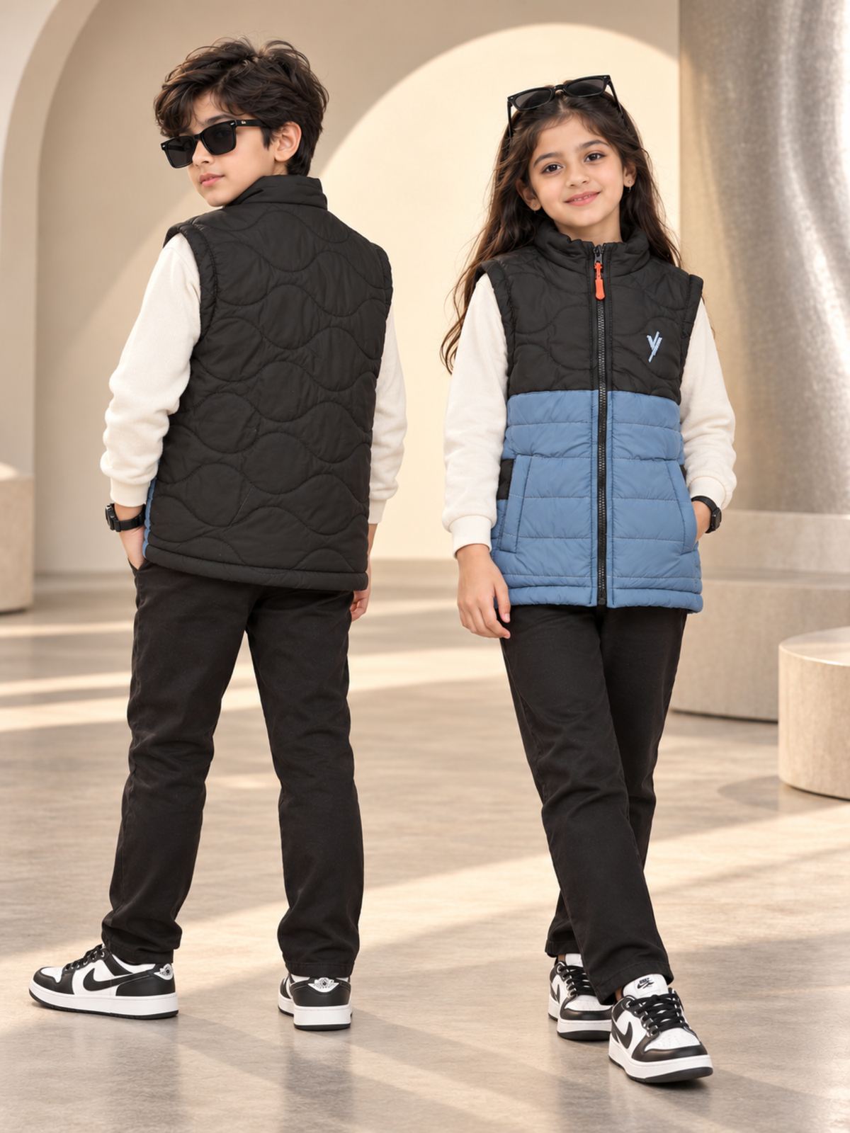 Sleeveless Puffer Jacket Boys & Girls VJ97-B