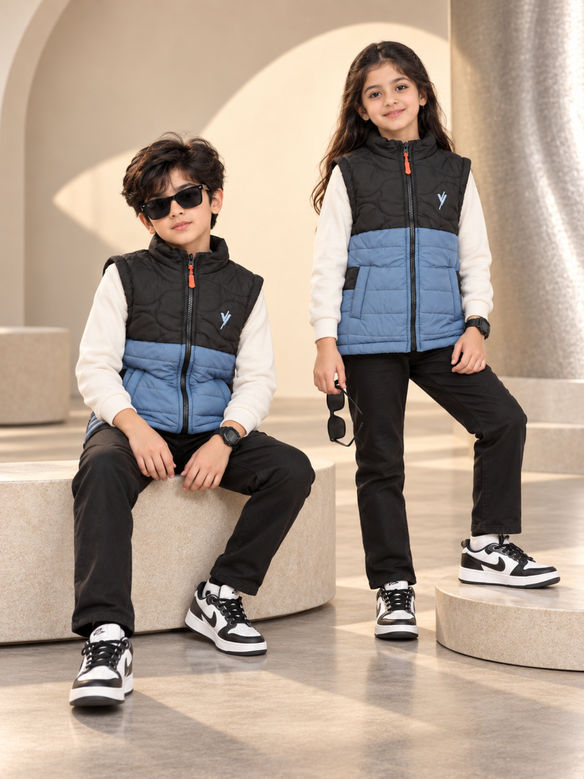 Sleeveless Puffer Jacket Boys & Girls VJ97-B