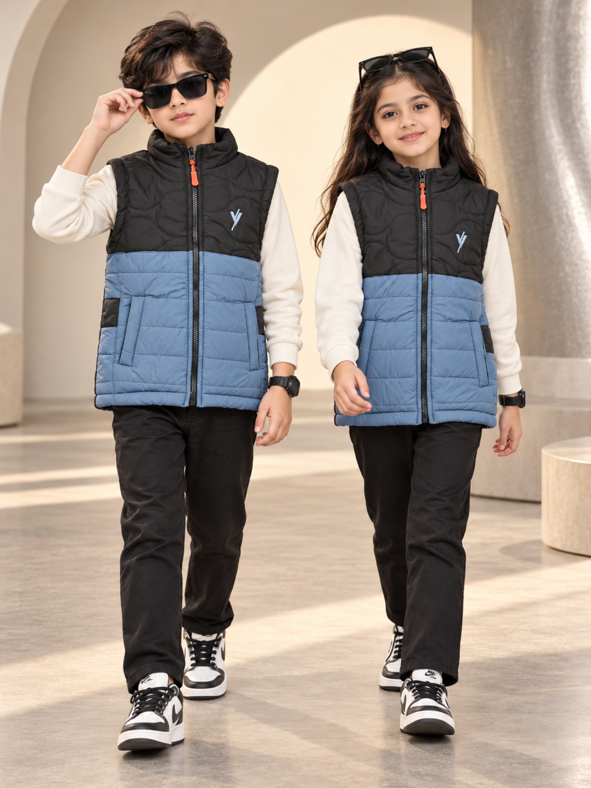 Sleeveless Puffer Jacket Boys & Girls VJ97-B