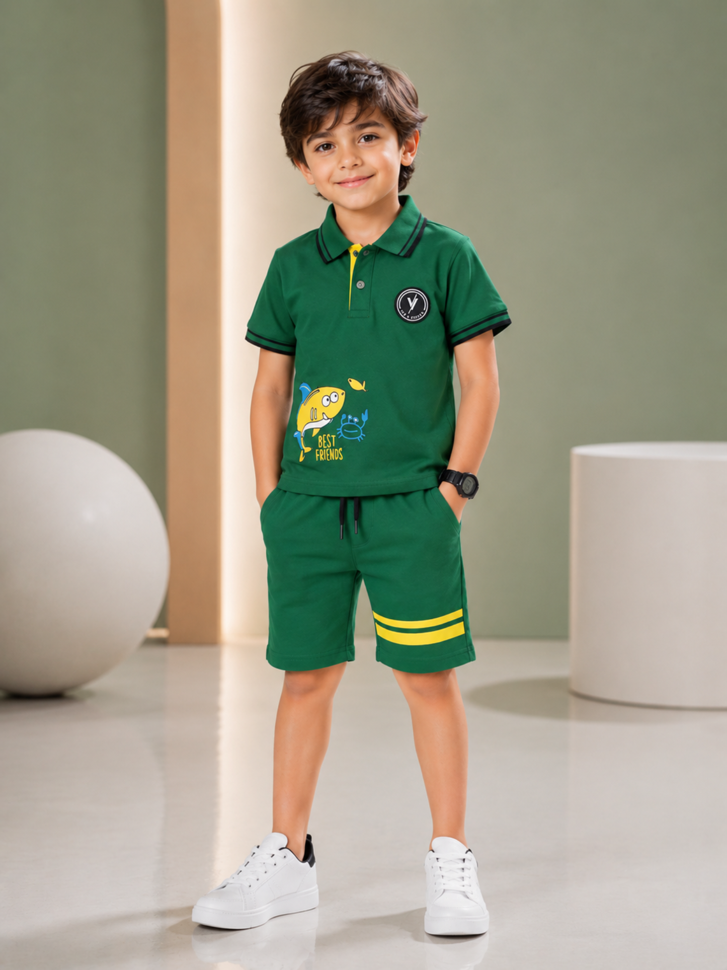 Kids Polo Shirt & Shorts Set VPS03