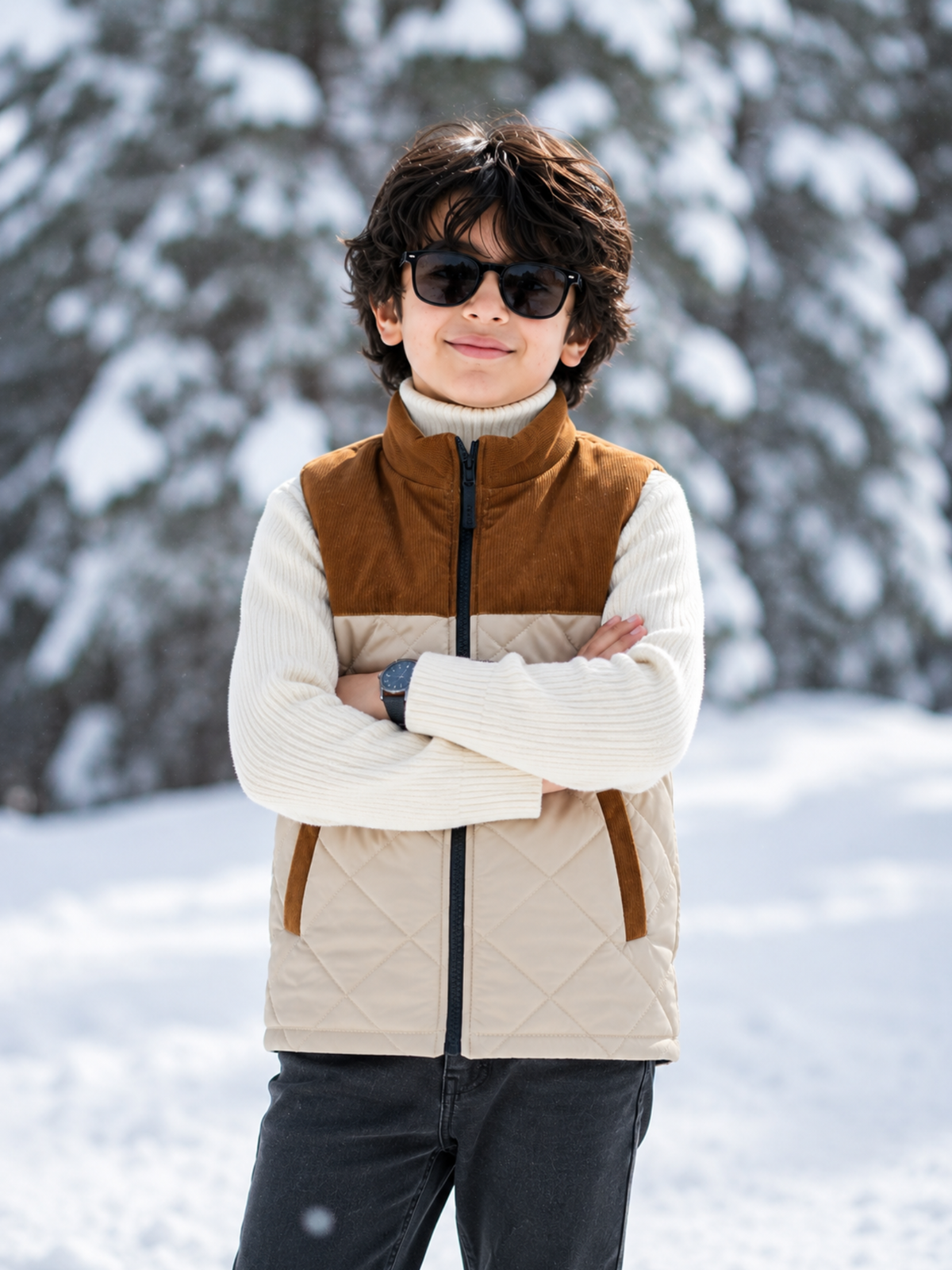 Sleeveless Puffer Jacket Boys & Girls VJ86-A