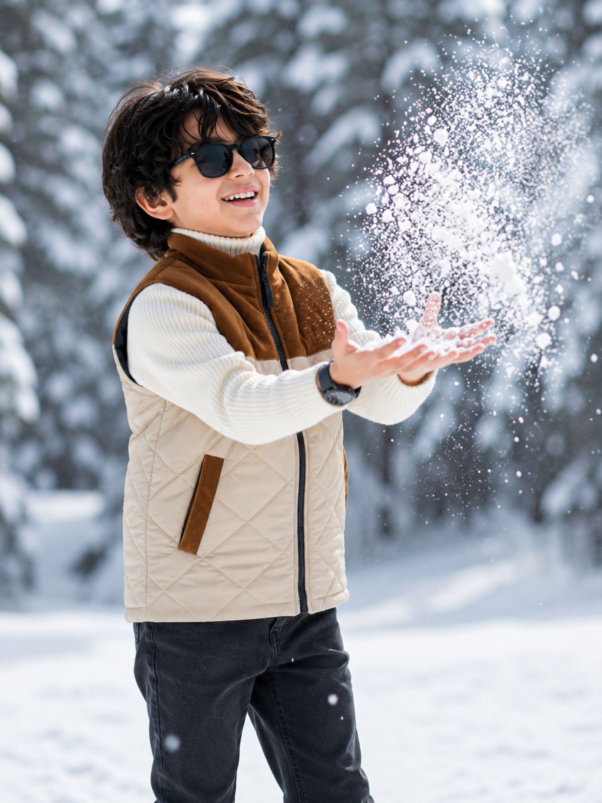 Sleeveless Puffer Jacket Boys & Girls VJ86-A