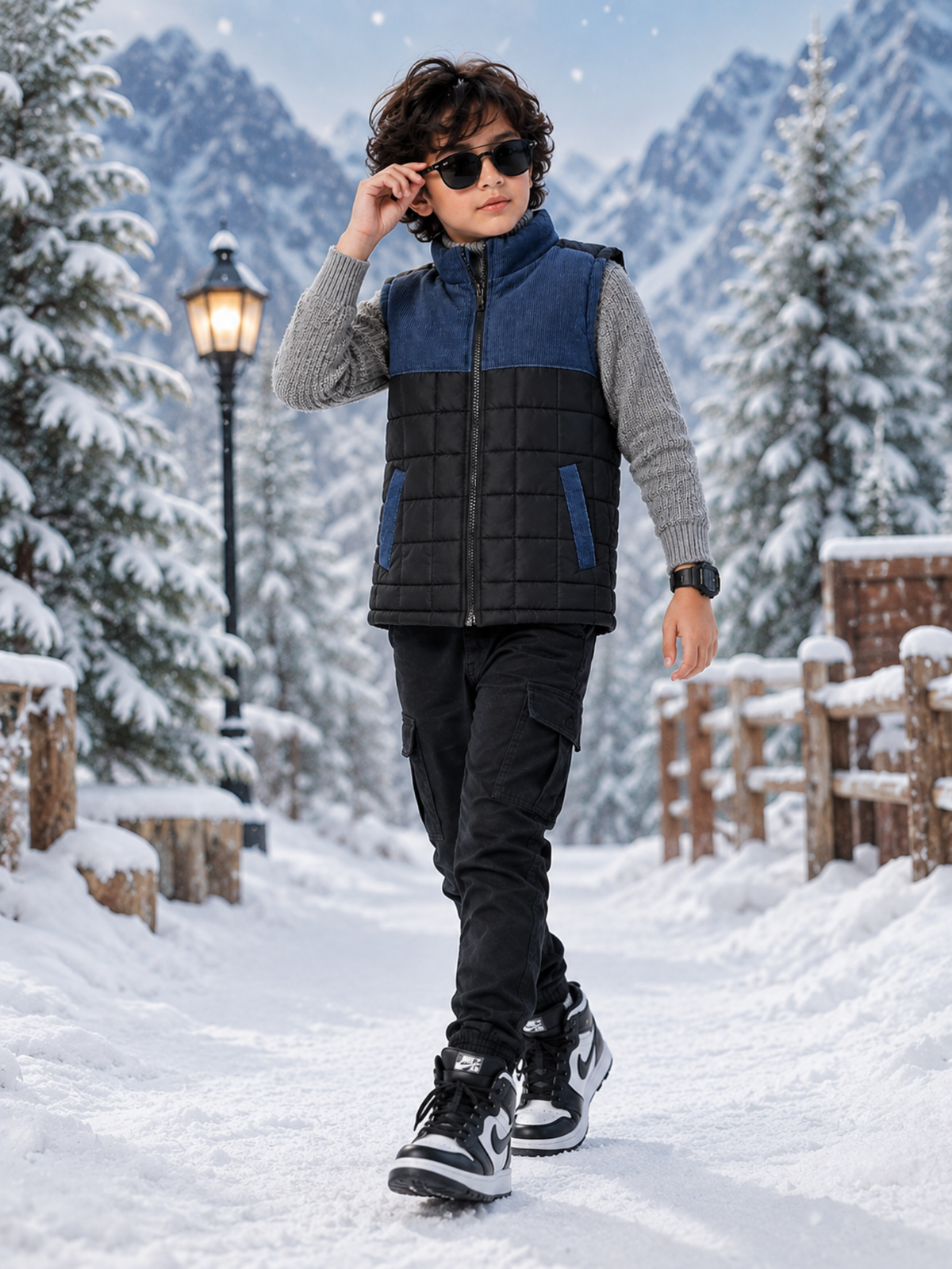 Sleeveless Puffer Jacket Boys & Girls VJ86-B