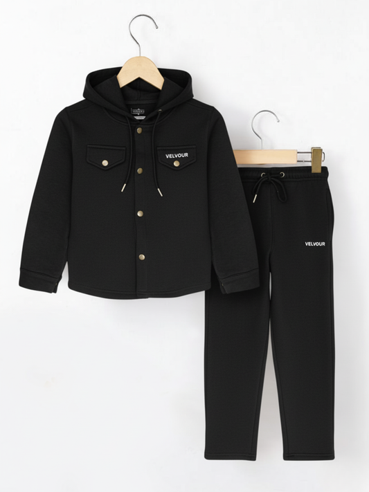 Hooded Tracksuit For Boys & Girls, Fleece #VWT39-C