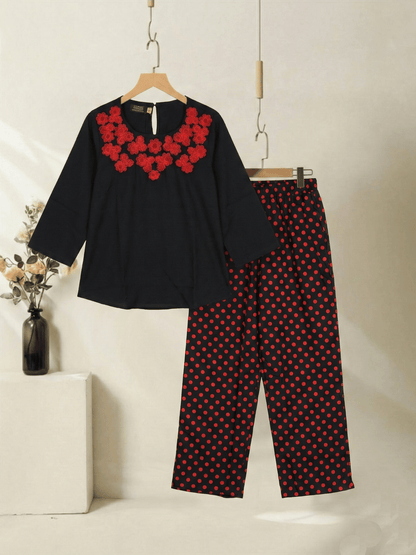Embroidered Girls Co Ord Set VG162-D