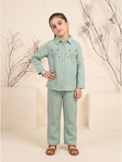 Girls Winter 3Pcs Embroidered Suit VCHN01-F