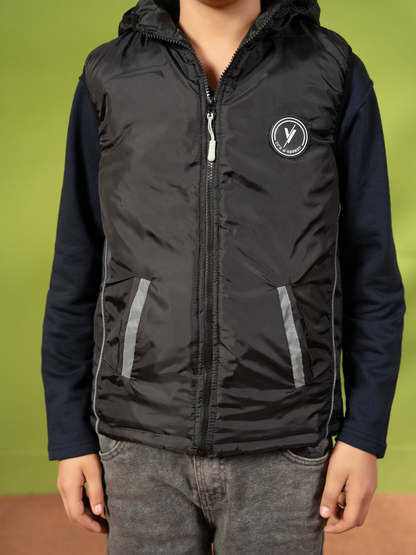 Sleeveless Hooded Puffer For Boys & Girls VJ77-C