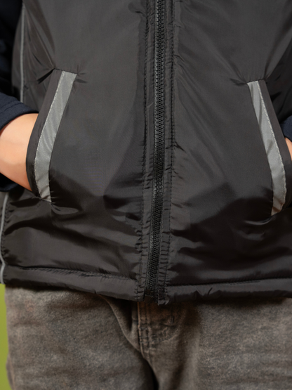 Sleeveless Hooded Puffer For Boys & Girls VJ77-C