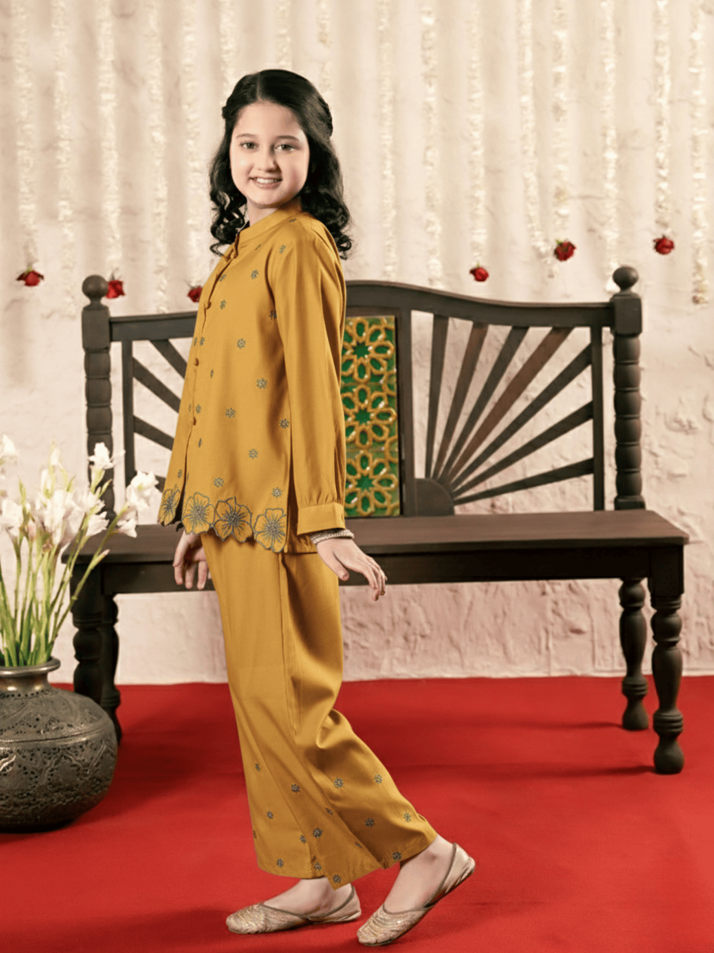 Embroidered Girls Co Ord Set VG190-A