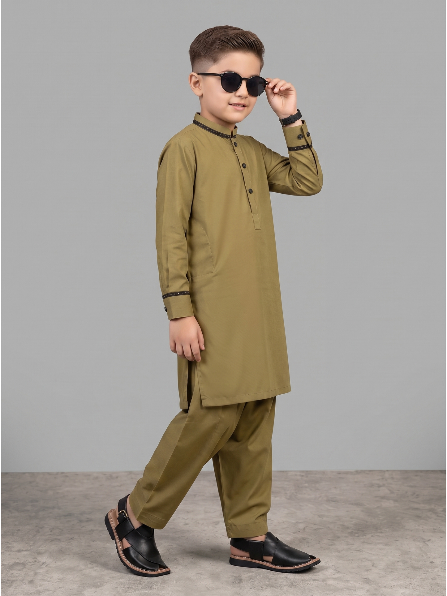 Boy's Kurta Shalwar Suit Set ART #VB0082-B