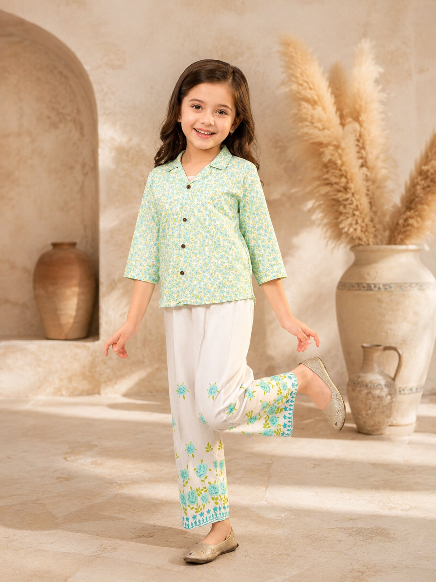 Printed Girls Co Ord Set VG161-AB