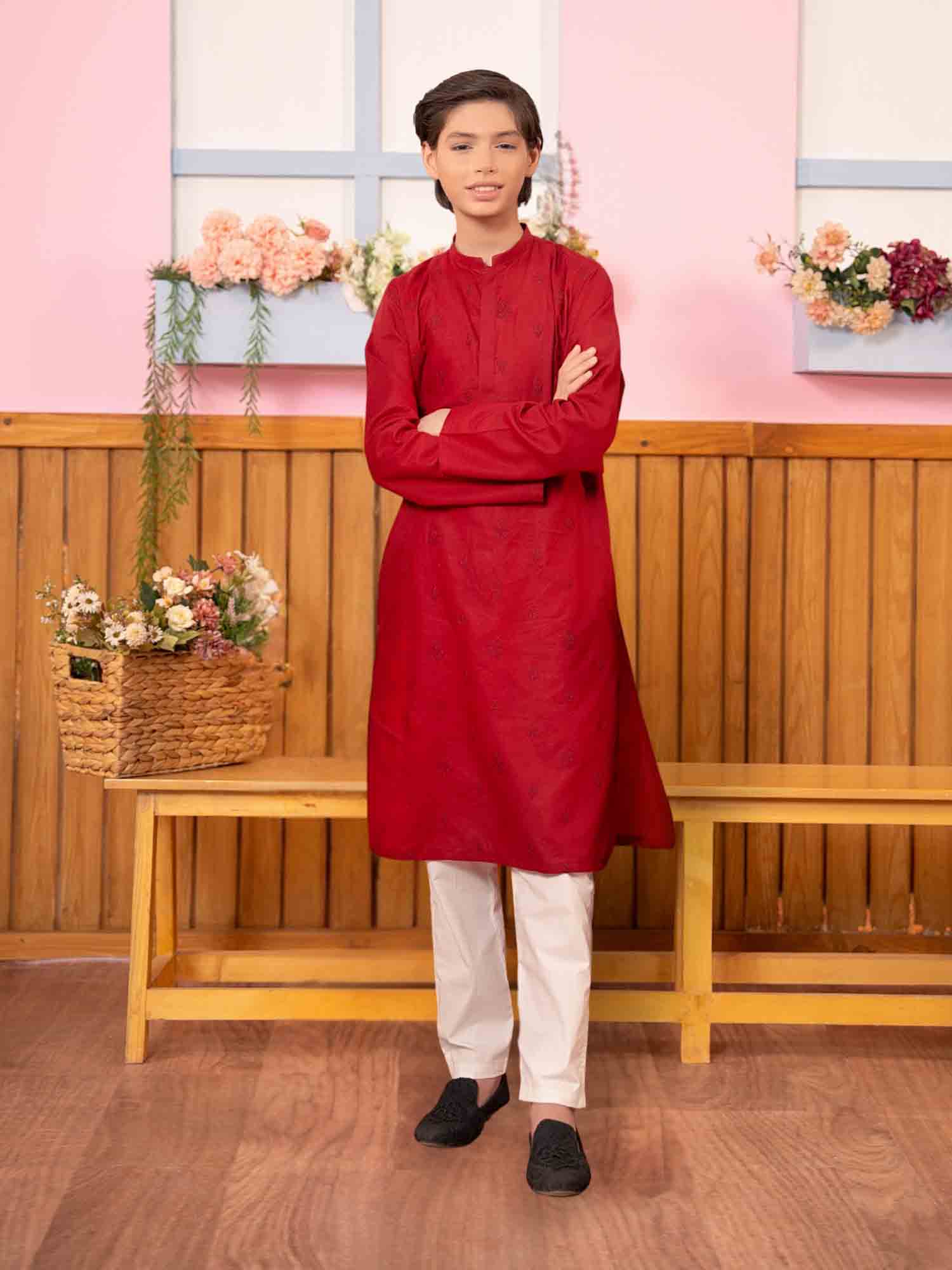 Boys Embroidered Kurta ART VB186