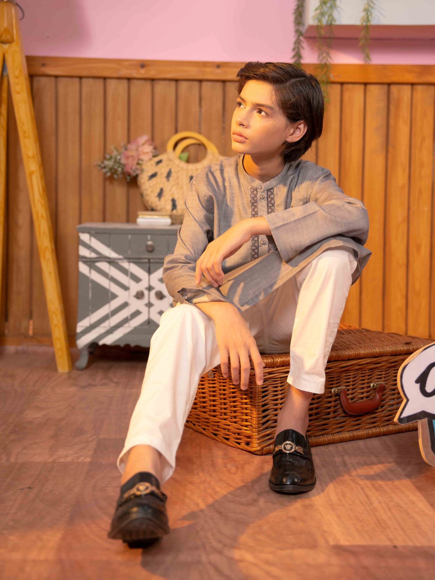 Boys Embroidered Kurta ART VB195-A