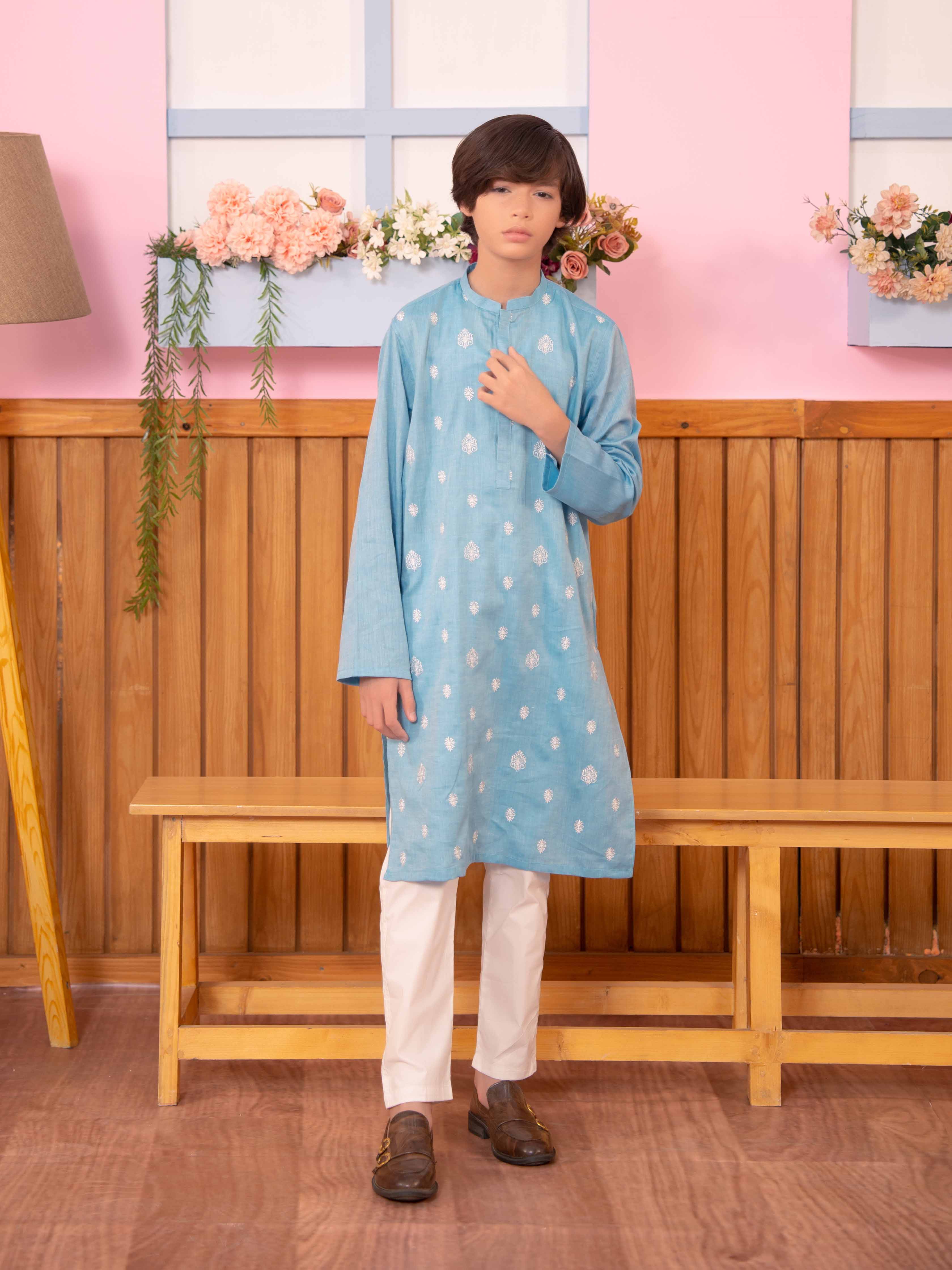 Boys Embroidered Kurta ART VB196-D