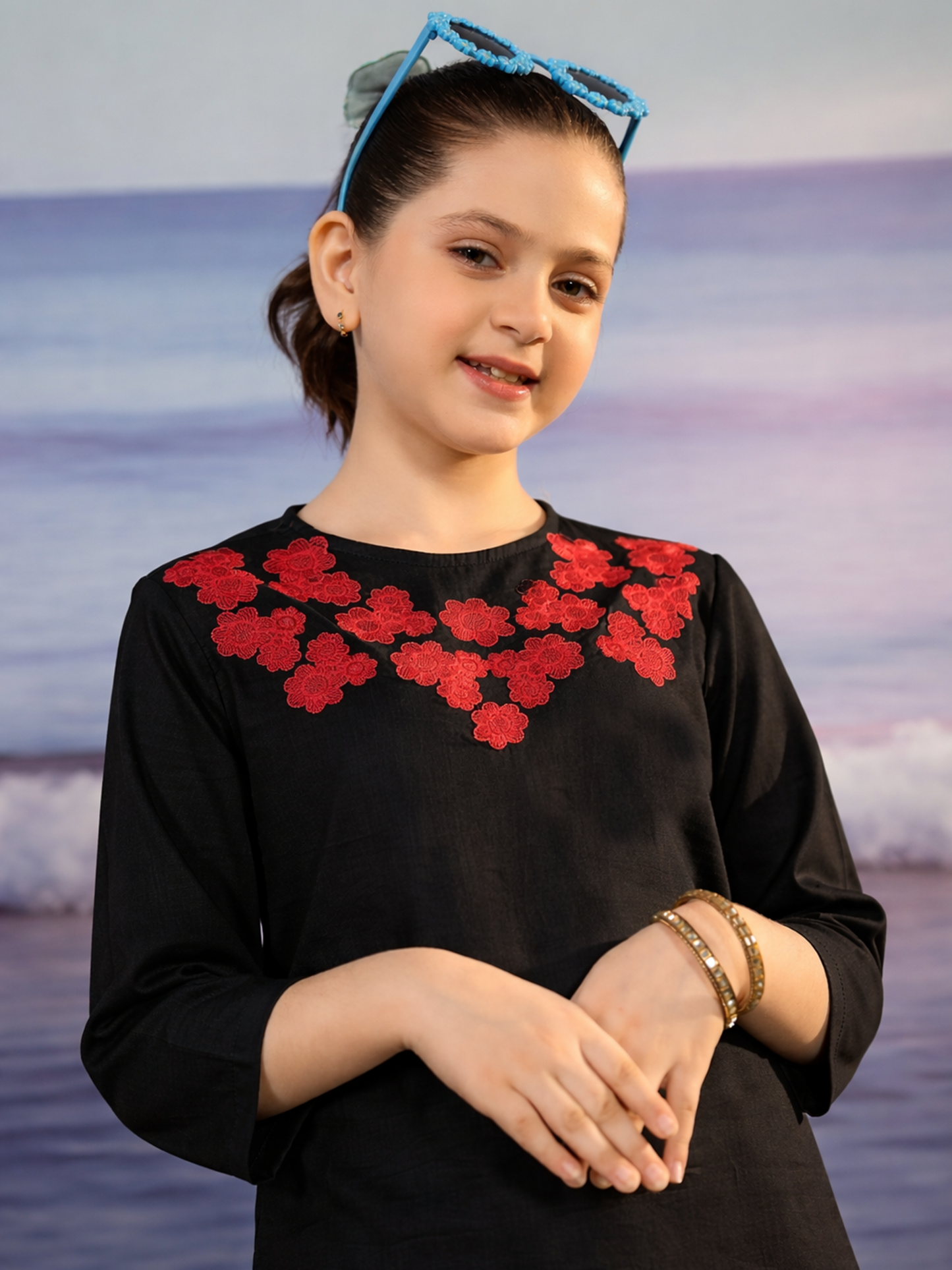 Embroidered Girls Co Ord Set VG162-D