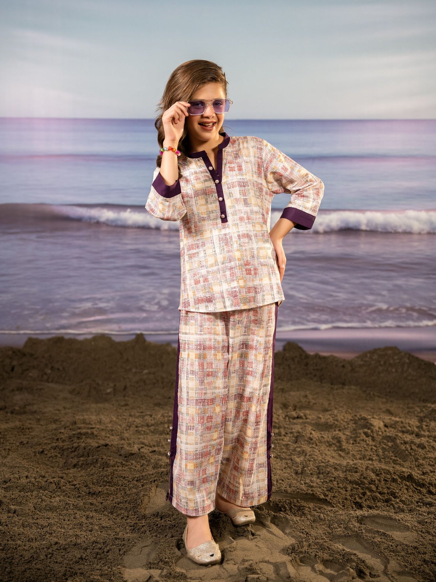 Printed Girls Co Ord Set VG167-B