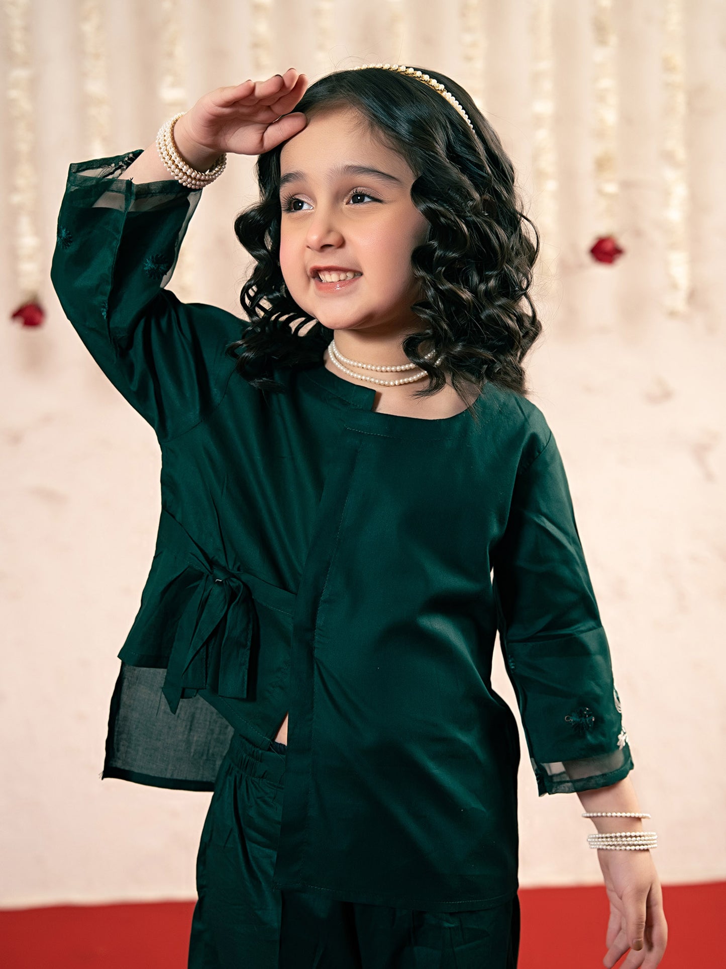 Embroidered Girls Co Ord Set VG174-A