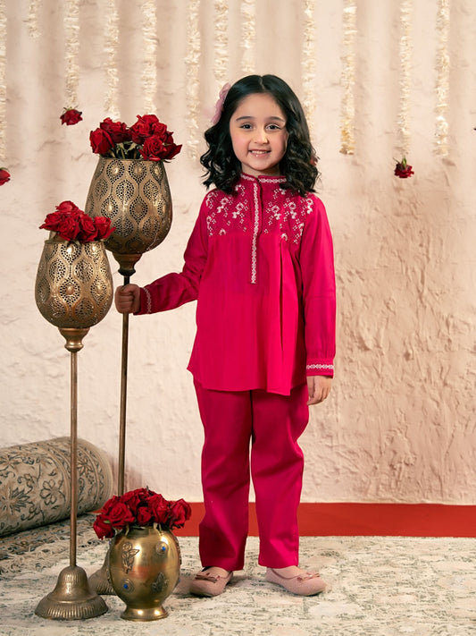 Embridered Girls Co Ord Set VG175-B
