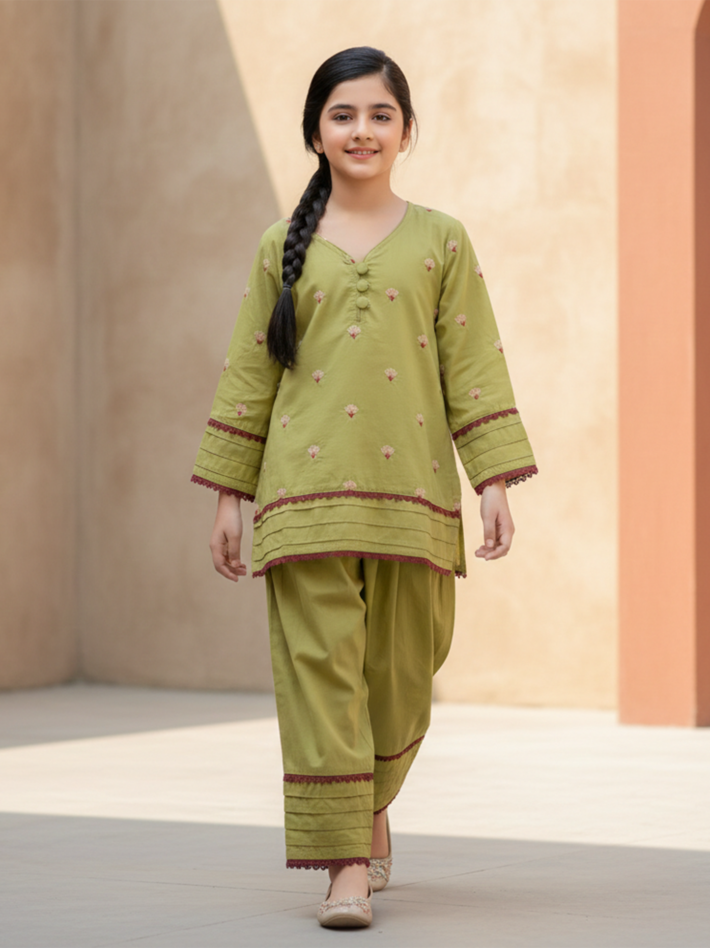 Embridered  Girls Co Ord Set VG180-A