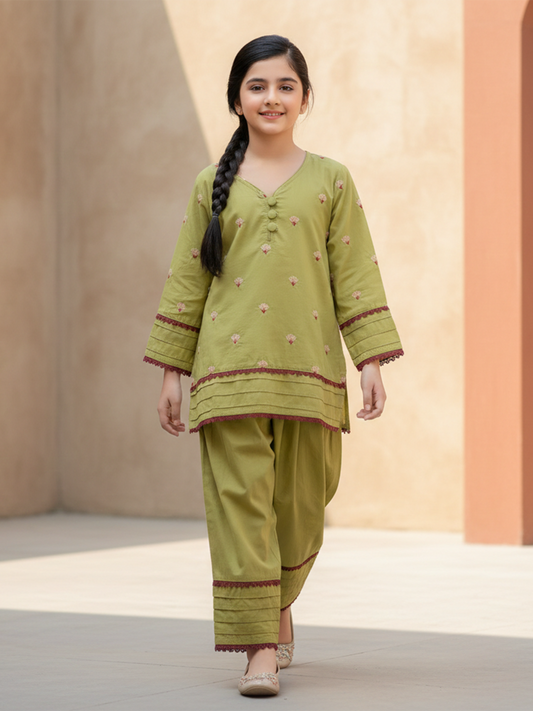 Embridered  Girls Co Ord Set VG180-A