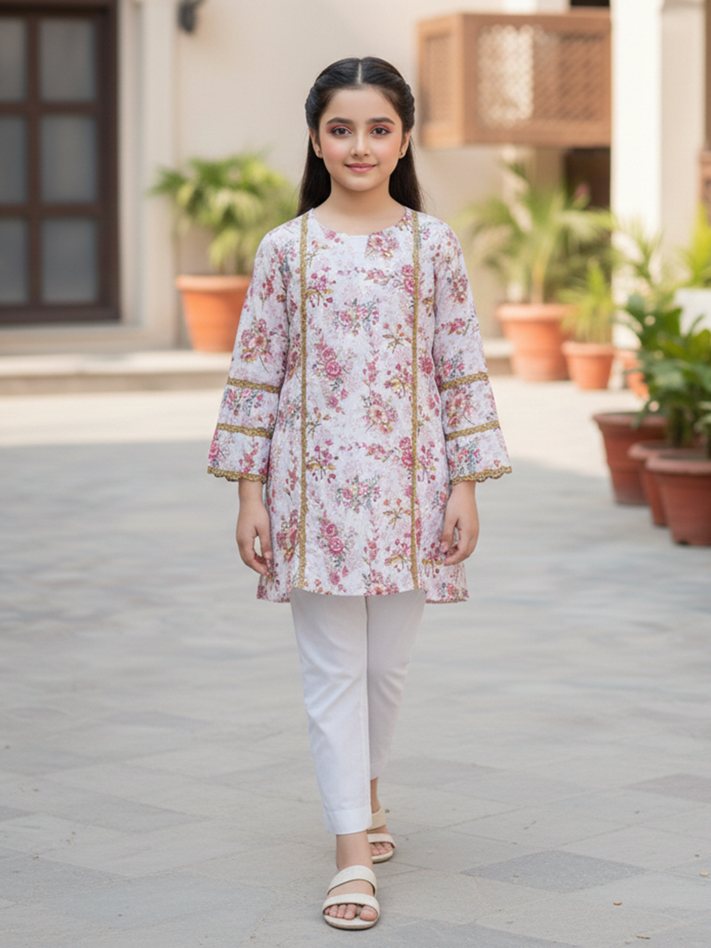 Girls Printed 2Pcs Suit VG188-A