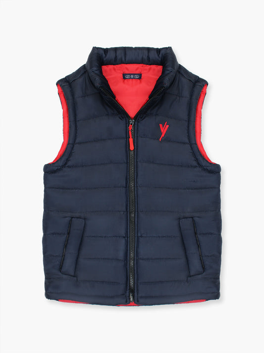 Sleeveless Puffer Jacket Boys & Girls VJ02-C Navy