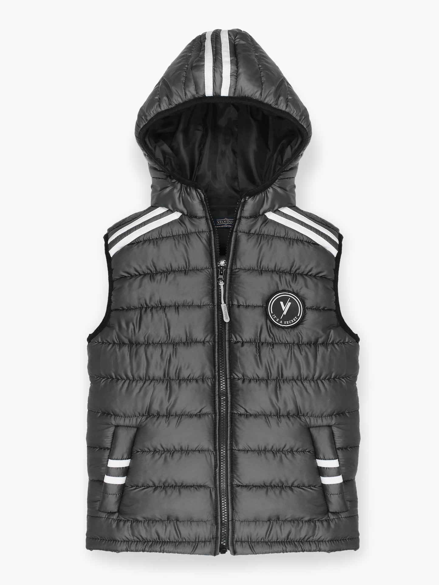 Sleeveless Hooded Puffer For Boys & Girls VJ58-A