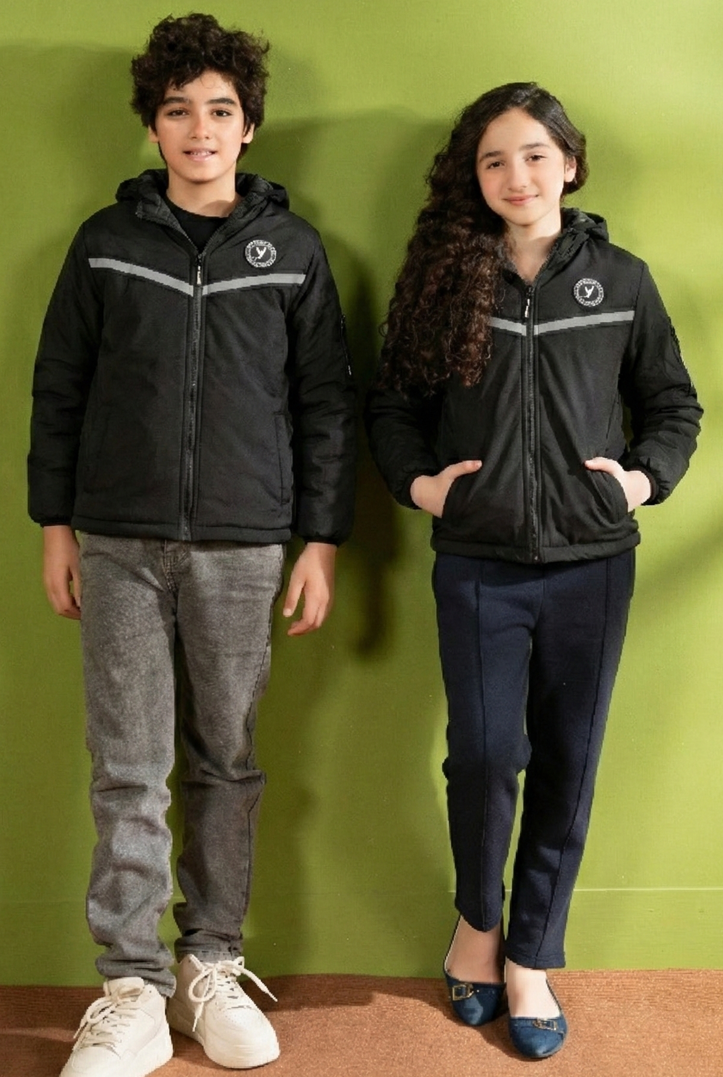 Full Sleeves Hooded Puffer Jacket Boys & Girls VJ79-B