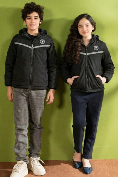 Full Sleeves Hooded Puffer Jacket Boys & Girls VJ79-B