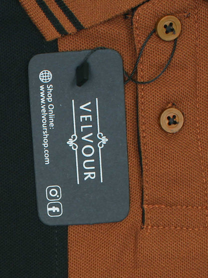 Tipping Collar Plain Polo Shirt VP12-F