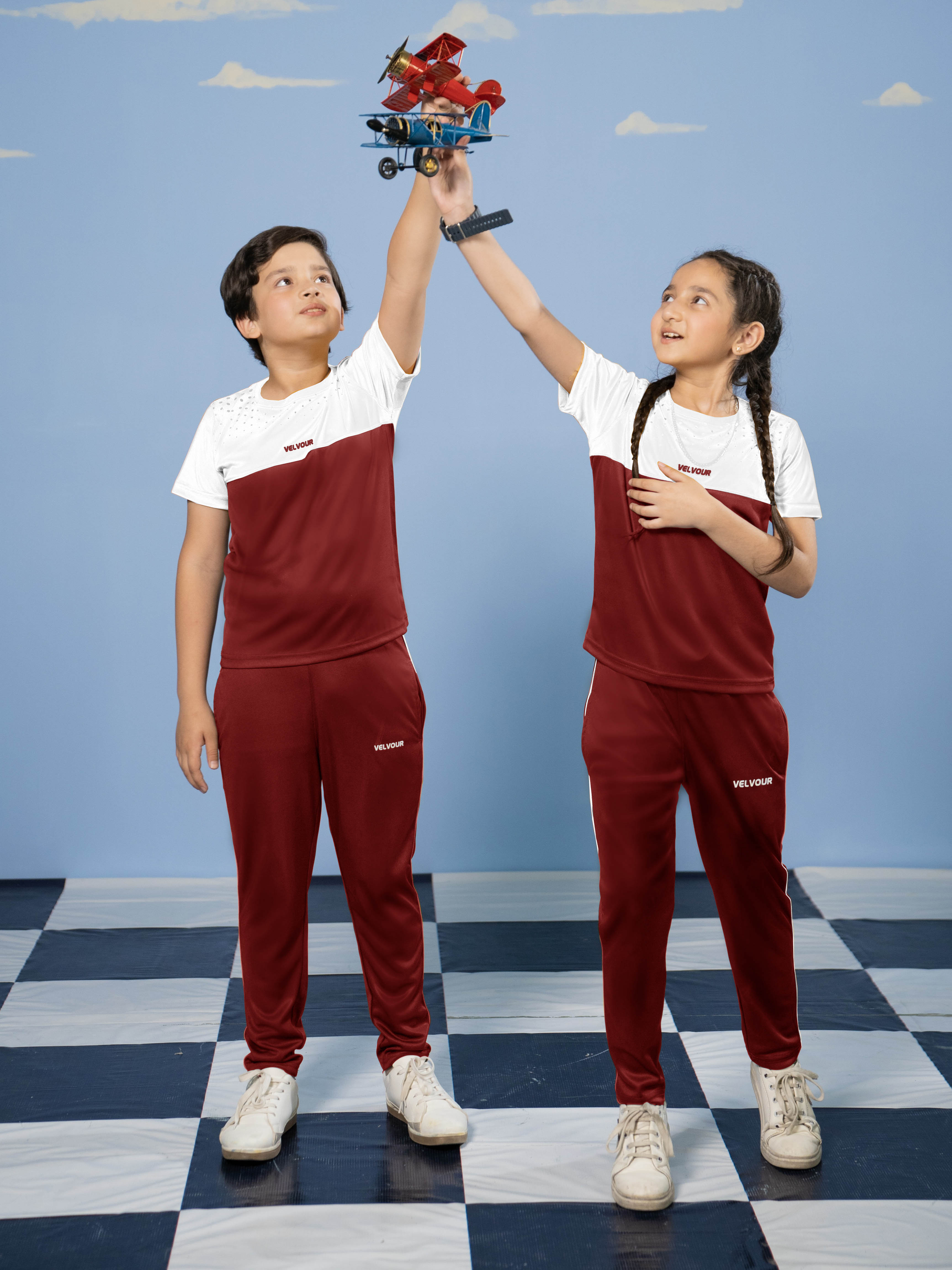 Tracksuit For Boys & Girls Poly athletic Fabric VST50-C