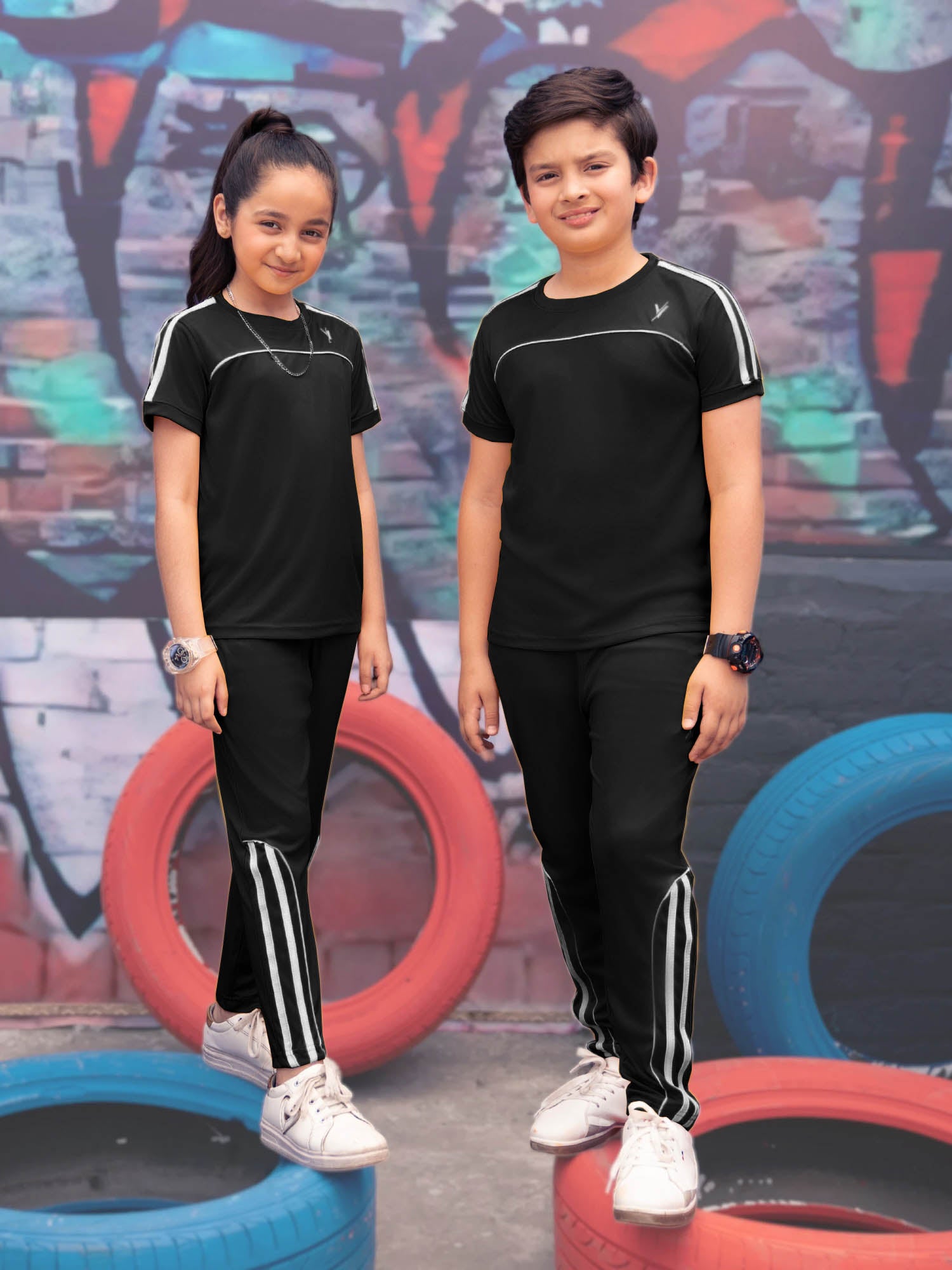 Tracksuit For Boys & Girls Poly athletic Fabric VST52-C