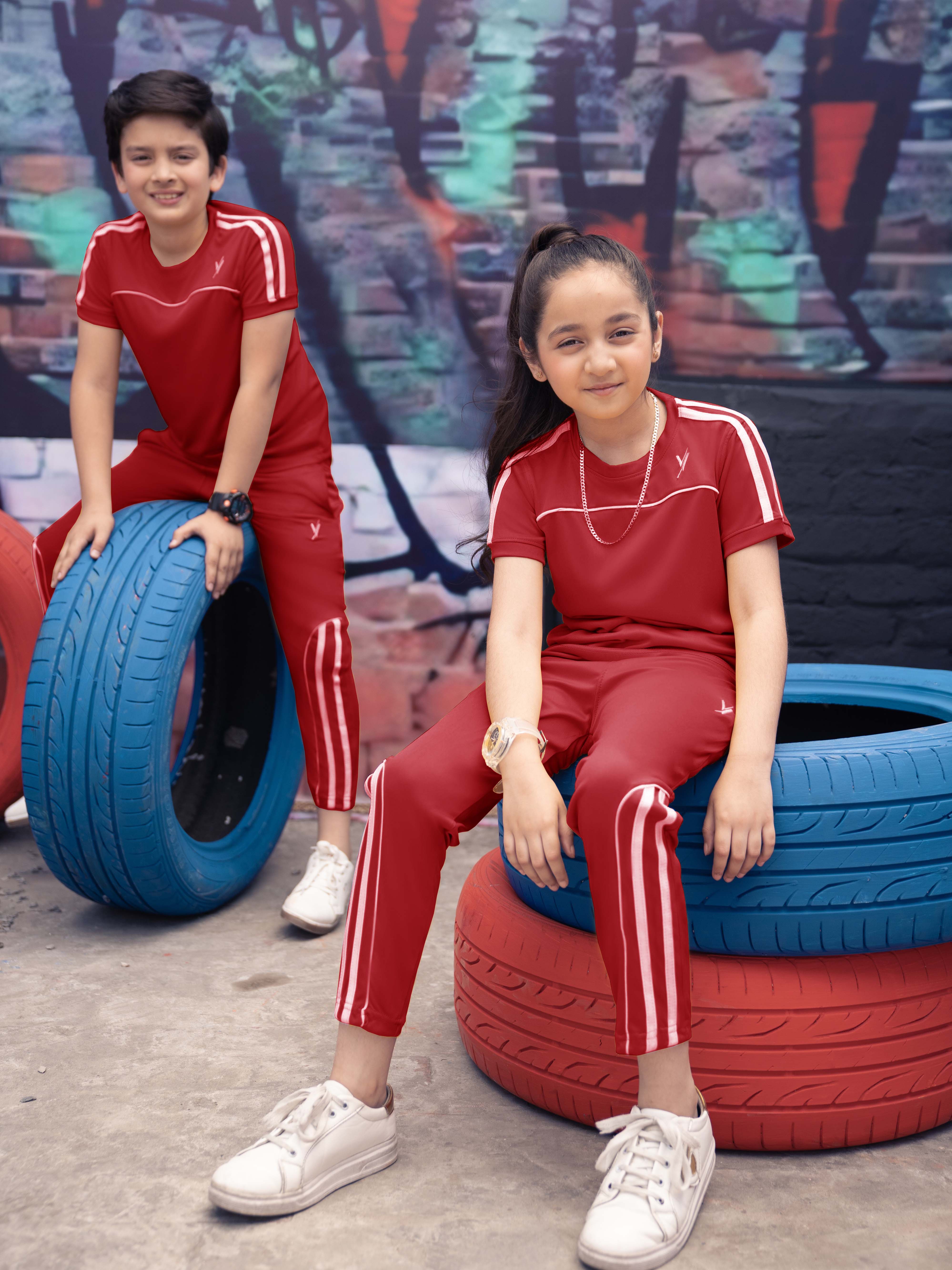 Tracksuit For Boys & Girls Poly athletic Fabric VST52-D