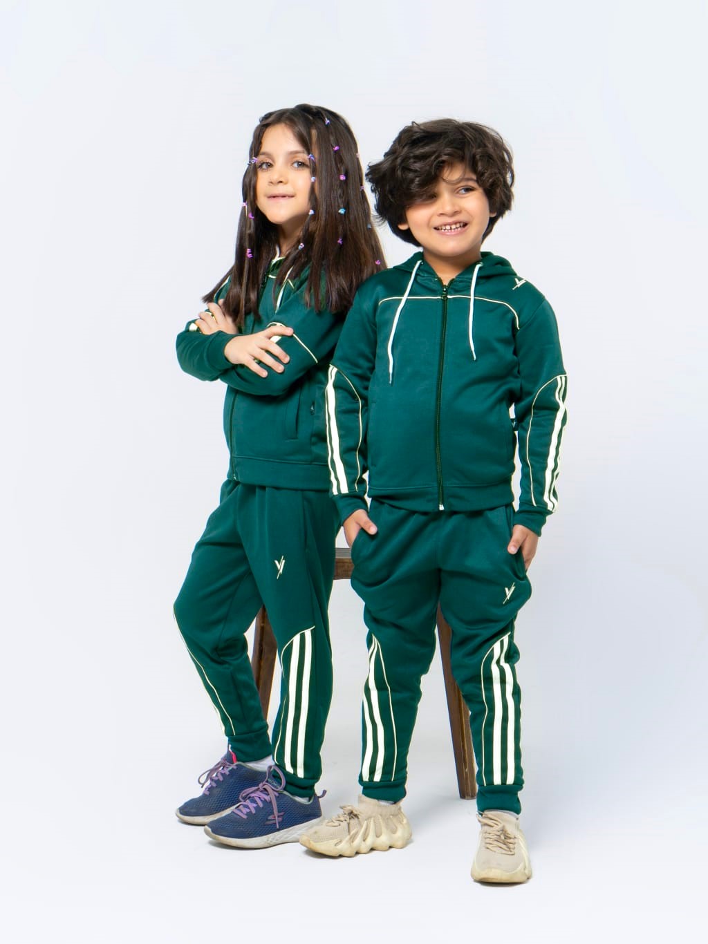 Hooded Tracksuit For Boys & Girls, Poly Athletic Fleece #VWT05-D
