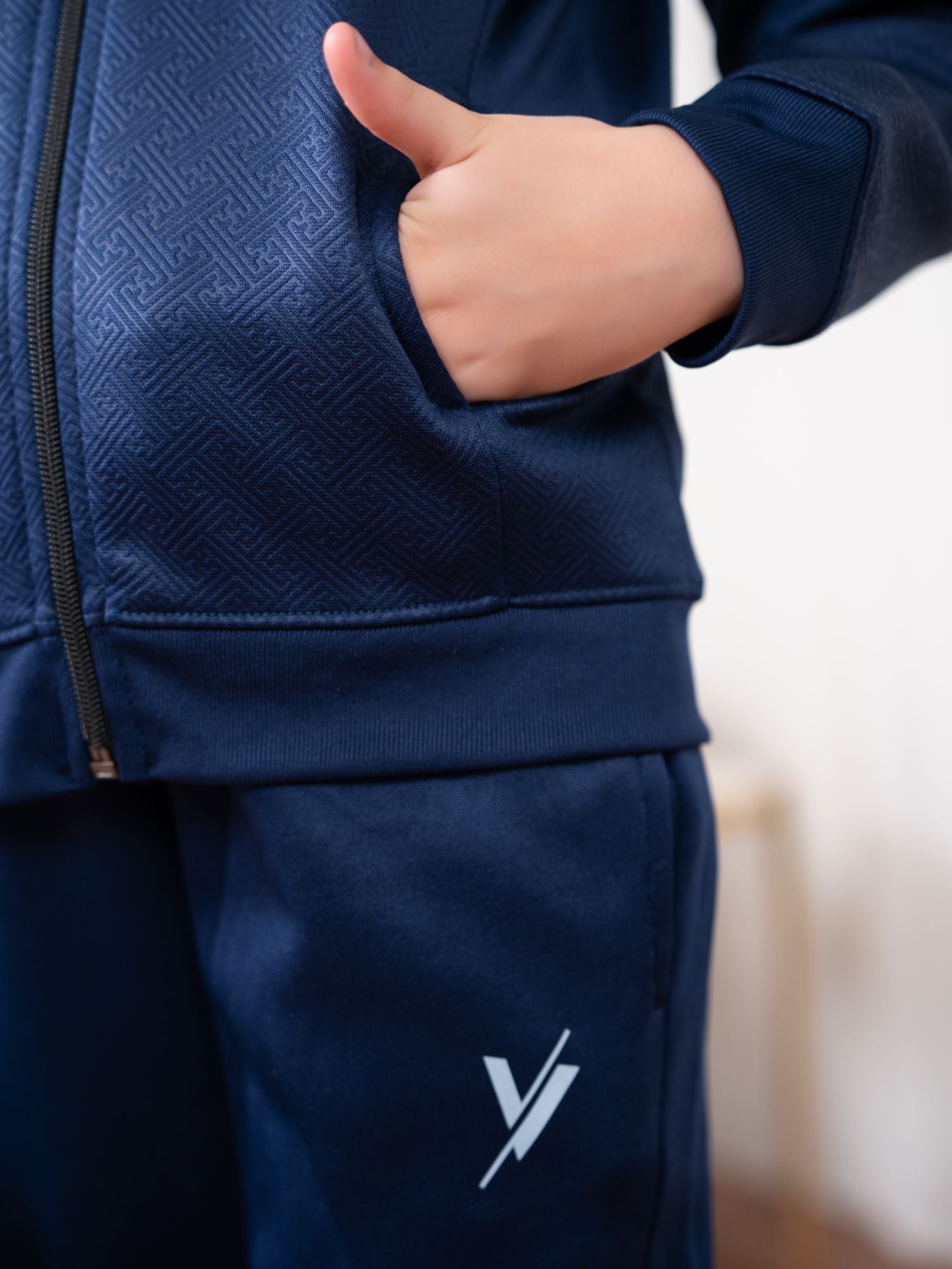 Mock Neck Tracksuit For Boys & Girls, Fleece #VWT32-A