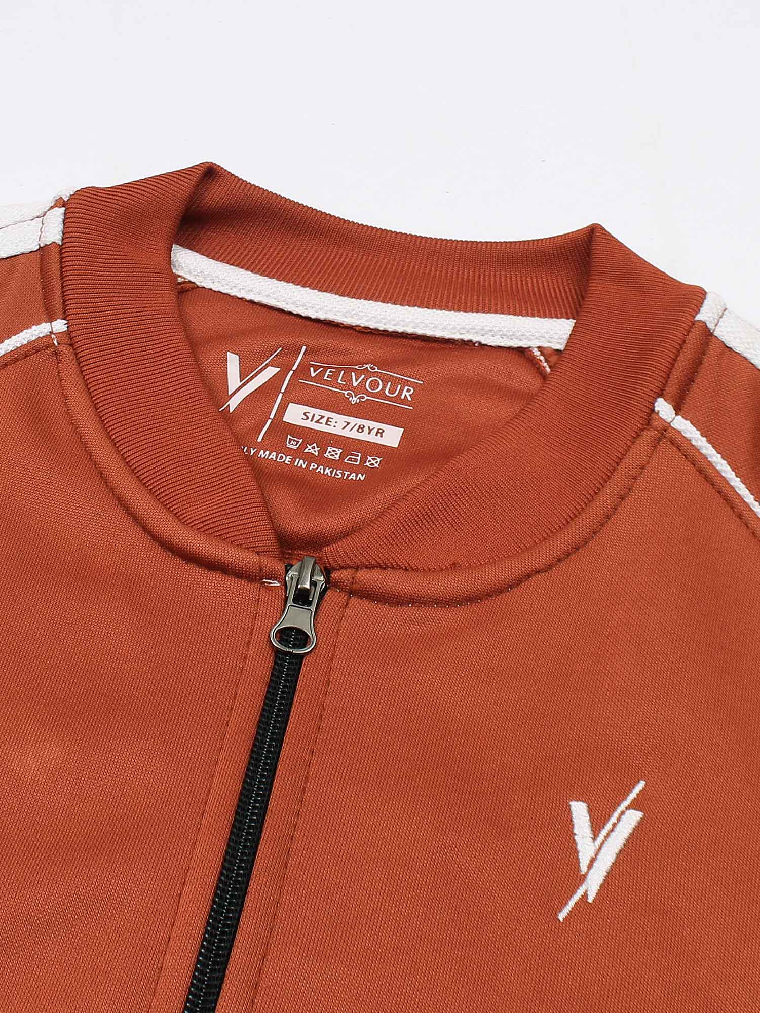 Mock Neck Tracksuit For Boys & Girls, Fleece #VWT36-B