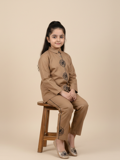 Embridered  Girls Co Ord Set VG182-A