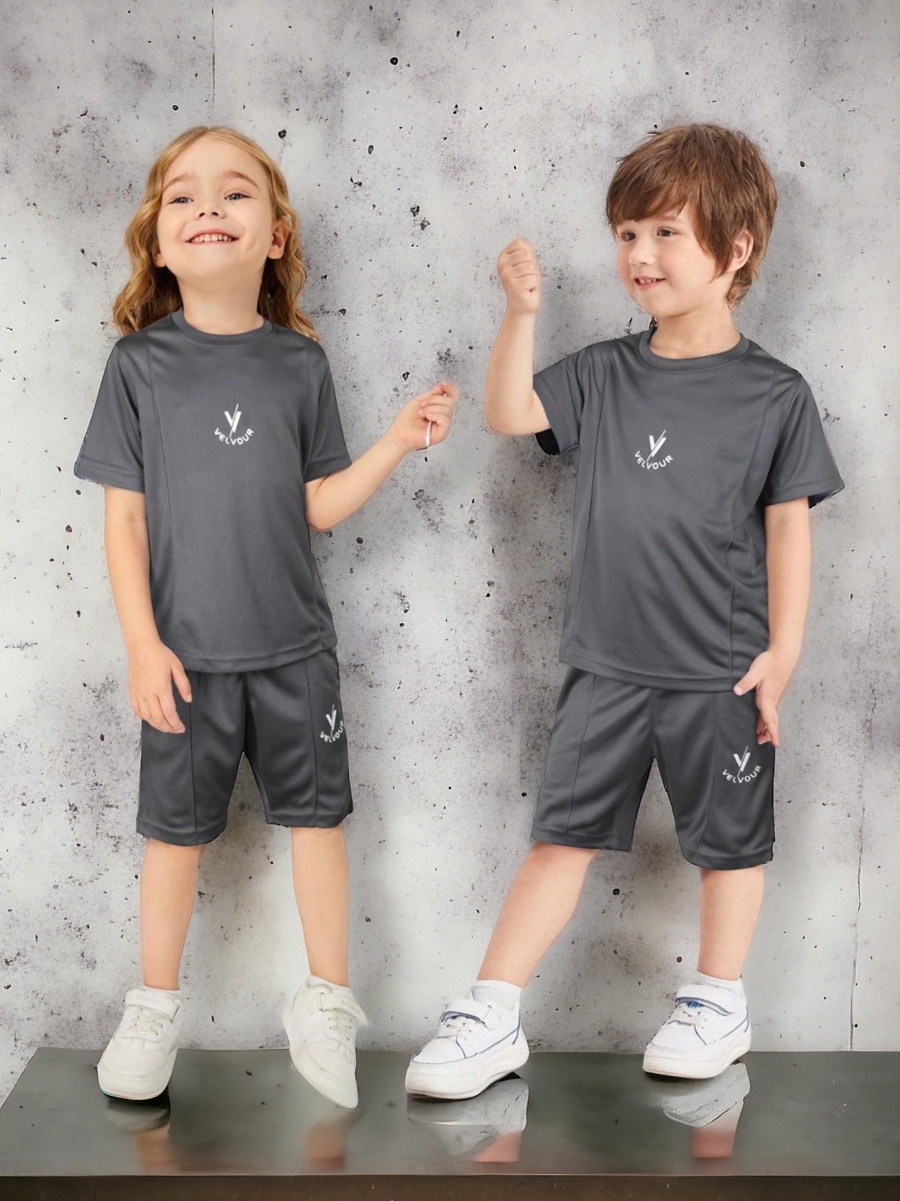 Tracksuit For Boys & Girls Poly athletic Fabric VST53-A