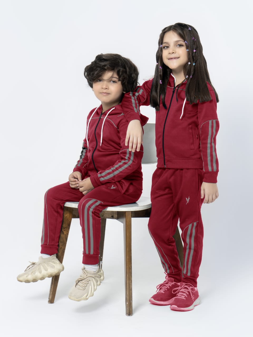 Hooded Tracksuit For Boys & Girls, Poly Athletic Fleece #VWT05-B