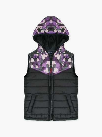 Sleeveless Hooded Puffer Jacket Girls VJ15-BB